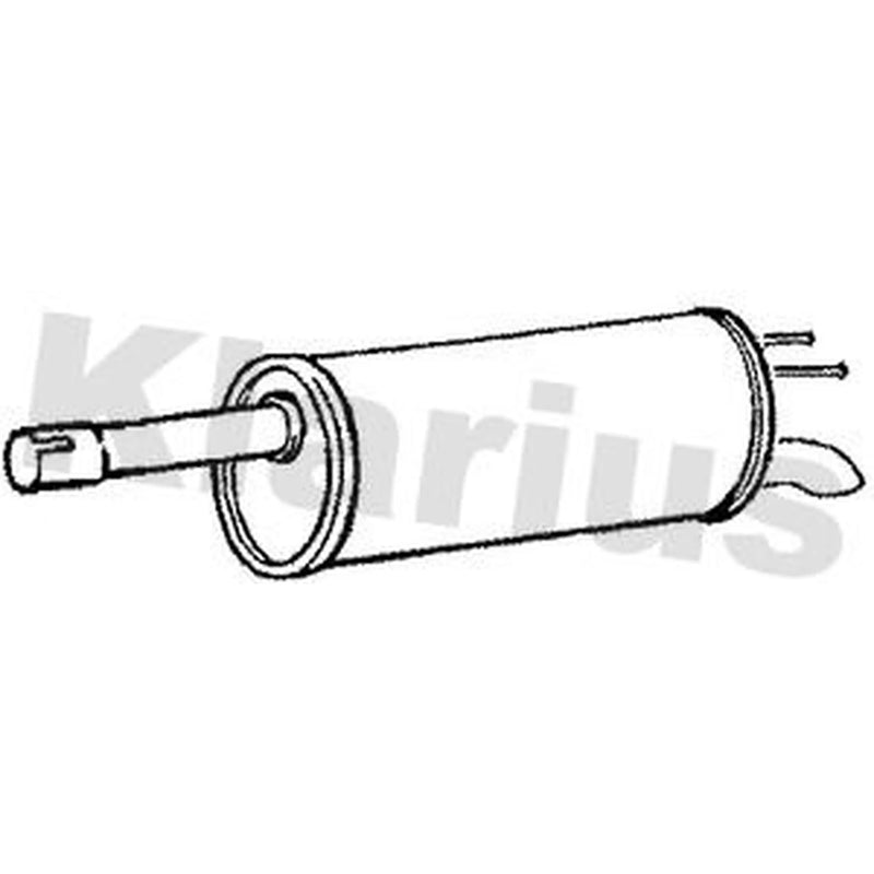 Klarius Box With Tail Pipe Rear fits Fiat Doblo 2001 on 1.9