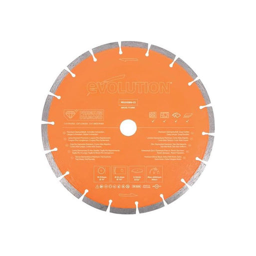 Evolution Premium Diamond Disc Cutter Blade 255 x 22.2mm Evolution - Dynamic Drive