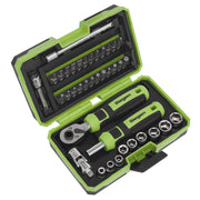 Siegen Siegen Socket & Bit Set 1/4"Sq Drive 38pc S01255 Siegen - Dynamic Drive