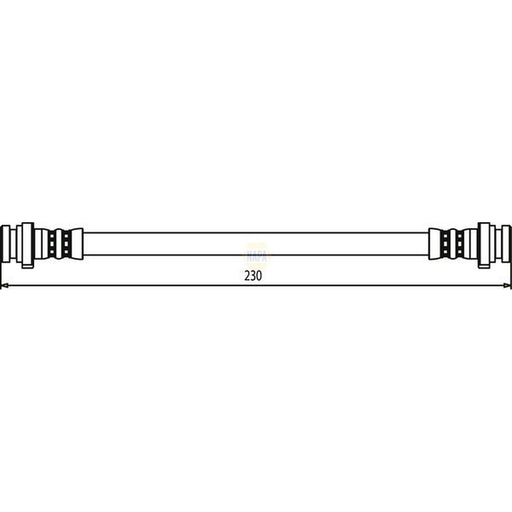 NAPA Brake Hydraulic Hose Line Rear fits Nissan Micra II 1992-2003 1.0 1.3 1.4