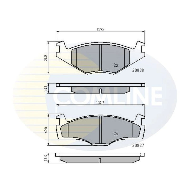 Comline Front Solid & Rear Solid Brake Discs & Pads fits VW Golf 1983-1991 1.8