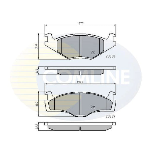 Comline Front Solid & Rear Solid Brake Discs & Pads fits VW Golf 1983-1991 1.8