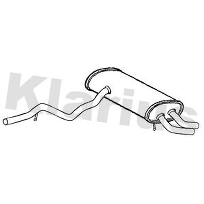 Klarius Box With Tail Pipe Rear fits BMW 3 Gran Turismo 2015 on