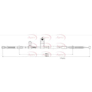 Apec Handbrake Cable Right Rear CAB1860