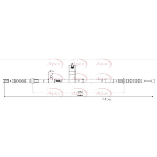 Apec Handbrake Cable Right Rear CAB1860