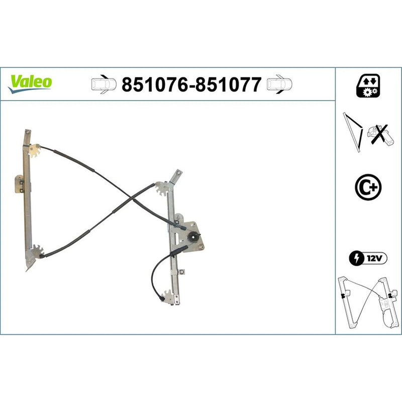 Valeo Electric Window Regulator Lifter Left Front 851076