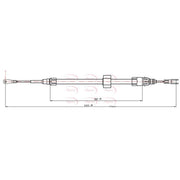 Apec Handbrake Cable Front fits Mercedes-Benz Sprinter 2-T Platform 1995-2000