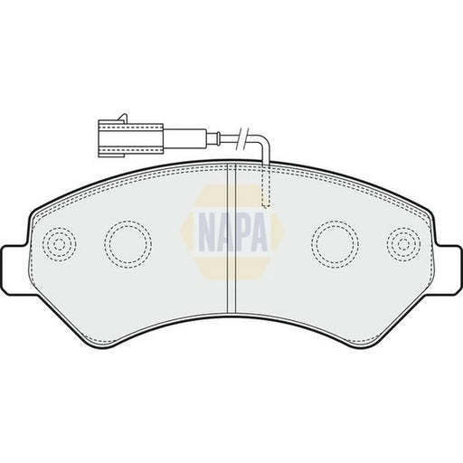 NAPA Front Brake Pad Set fits Citroën Relay III 2006-2020 2.2 3.0