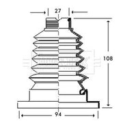 Borg & Beck Drive Shaft Bellow Kit transmission sided Thermoplas BCB2788
