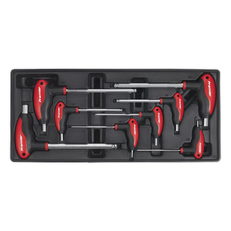 Sealey Tool Tray with T-Handle Ball-End Hex Key Set 8pc TBT06 Sealey - Dynamic Drive