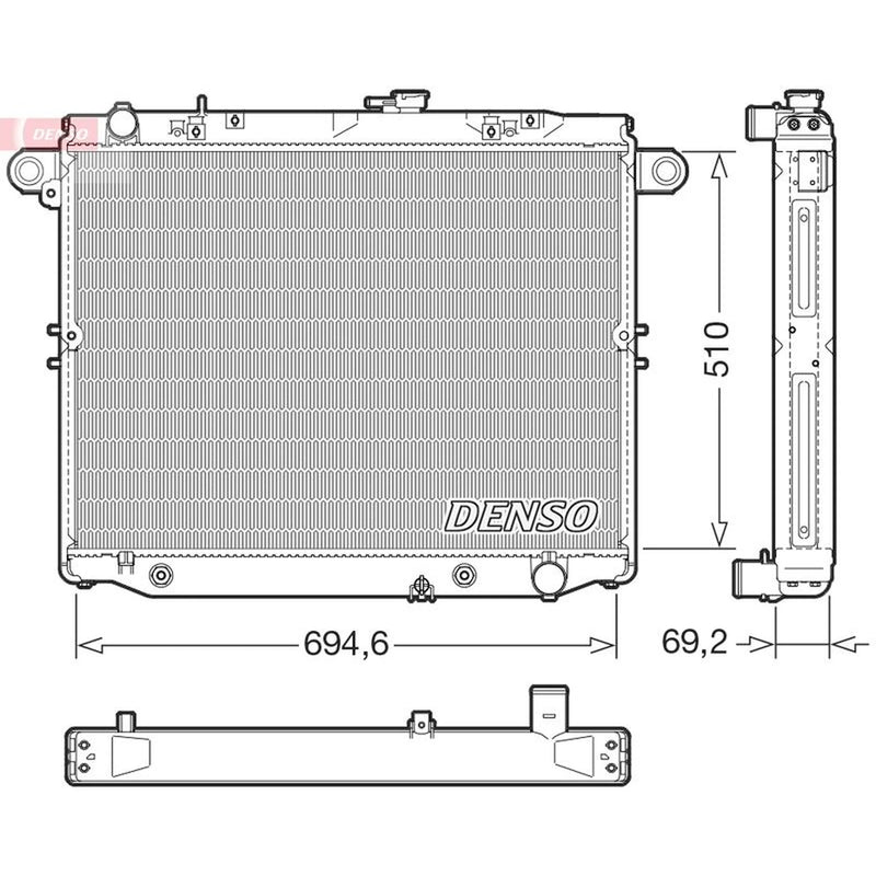Denso Engine Radiator fits Toyota Land Cruiser Amazon 1998-2007 4.2