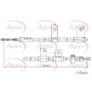 Apec Handbrake Cable Left Rear fits Hyundai I20 I 2008-2015 1.1 1.2