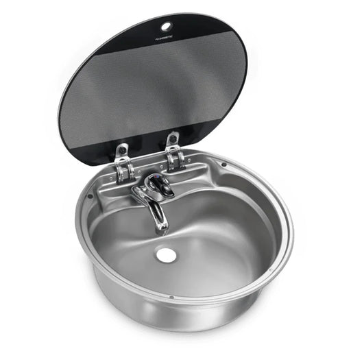 Dometic SMEV VA7306FP Round Sink with Glass Lid