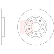 Apec 2 x Solid Brake Discs fits Jeep Cherokee 2013-2018 2.0 2.2 3.2