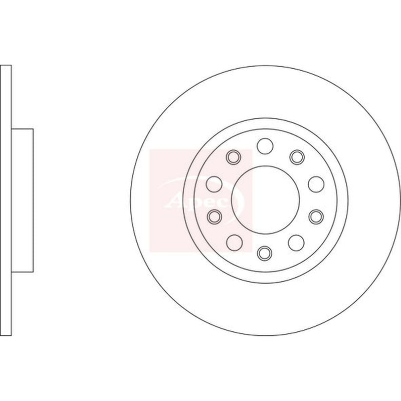 Apec 2 x Solid Brake Discs fits Jeep Cherokee 2013-2018 2.0 2.2 3.2