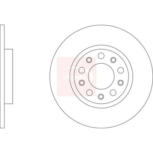 Apec 2 x Solid Brake Discs fits Jeep Cherokee 2013-2018 2.0 2.2 3.2