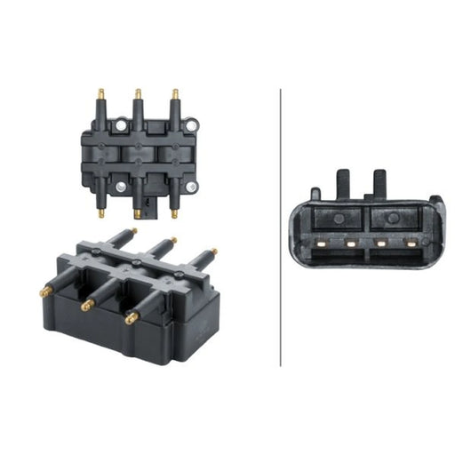 Hella Ignition Coil Pack fits Chrysler Grand Voyager V 2007-2008 3.3 3.8
