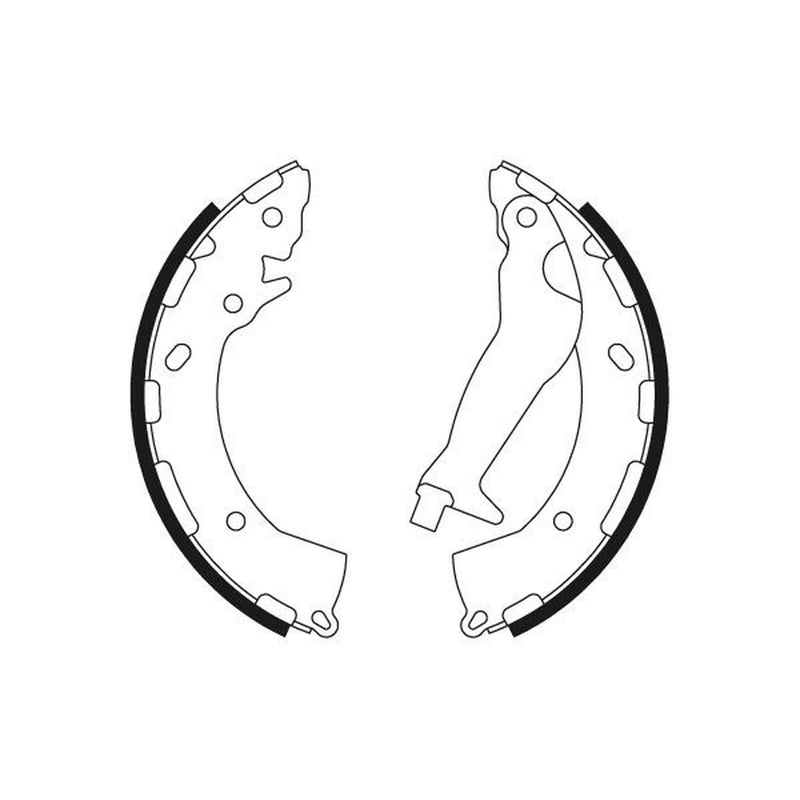 Mintex Brake Shoe Set Axle Kit fits Hyundai Accent IV 2010-2018 1.4 1.6