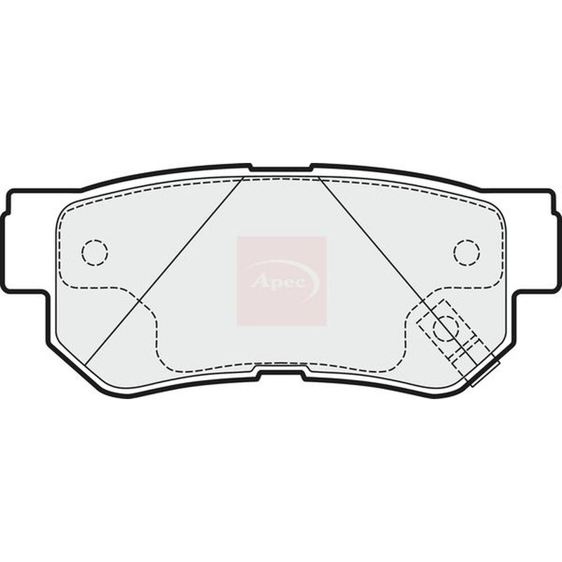 Apec Rear Brake Pad Set fits Hyundai Getz 2002-2010 1.4 1.5 1.6