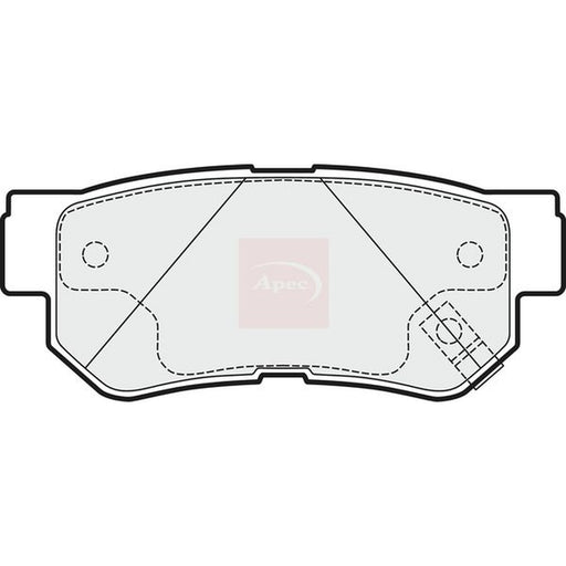 Apec Rear Brake Pad Set fits Hyundai Getz 2002-2010 1.4 1.5 1.6