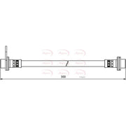 Apec Brake Hydraulic Hose Line Rear Left fits Citroën C-Crosser 2007-2012