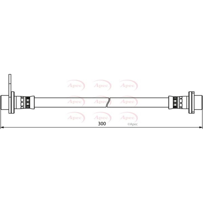 Apec Brake Hydraulic Hose Line Rear Left fits Citroën C-Crosser 2007-2012