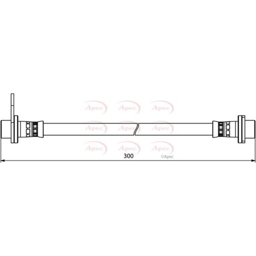 Apec Brake Hydraulic Hose Line Rear Left fits Citroën C-Crosser 2007-2012
