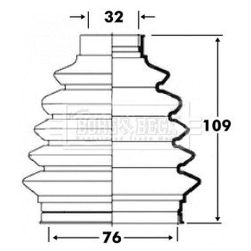 Borg & Beck Drive Shaft Bellow Kit Wheel Side Thermop BCB6091