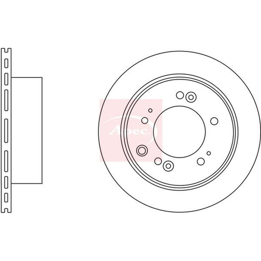 Apec 2 x Vented Brake Discs fits Kia Sorento I 2006-2011 2.5 3.3