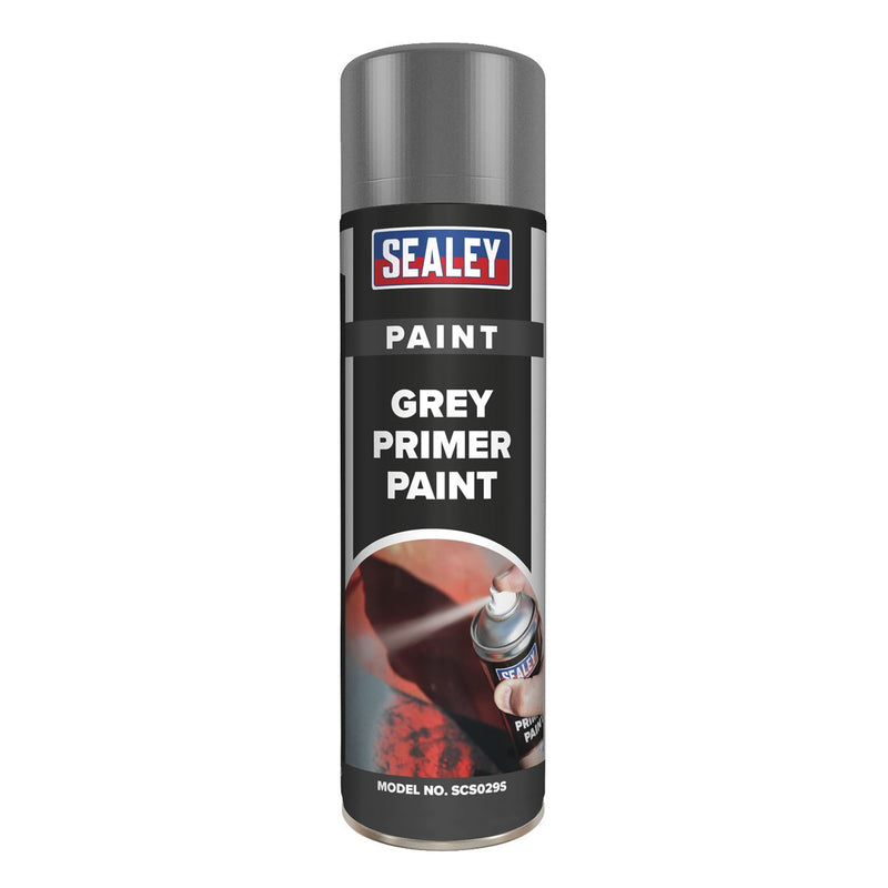 Sealey Grey Primer Paint 500ml Single SCS029S Sealey  - Dynamic Drive