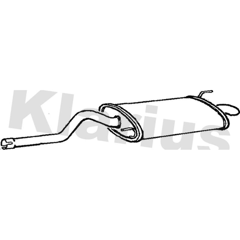 Klarius Box With Tail Pipe Rear fits Seat Inca 1995-2003 1.4 1.9