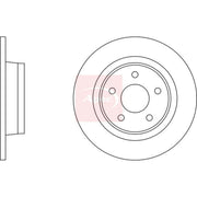 Apec 2 x Solid Rear Brake Discs DSK2358-x2