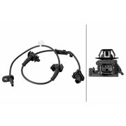 Hella ABS Wheel Speed Sensor Front fits Honda Civic IX 2011-2016 1.6 1.8