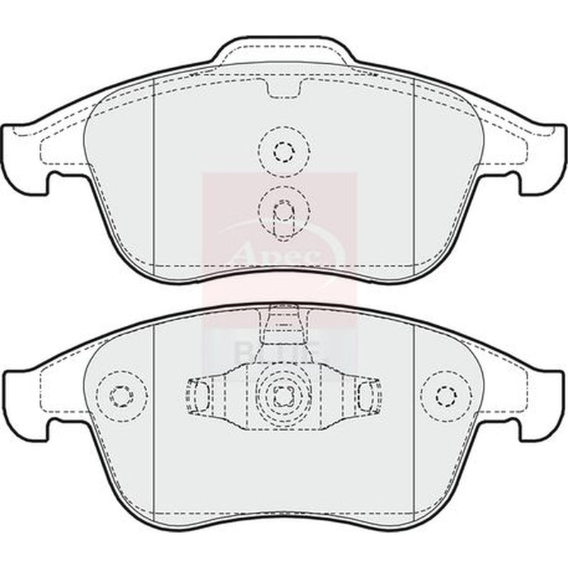 Apec Front Brake Pad Set fits Renault Laguna 2008-2015 1.5 2.0