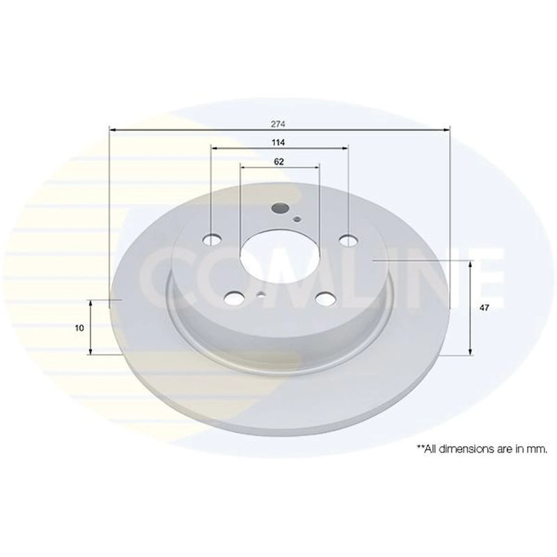 Comline Front & Rear Brake Discs & Pads fits Toyota Corolla 2019 on 2.0