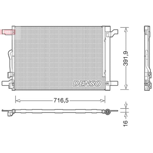 Denso Air Conditioning Condenser fits Audi Q2 2016-2021 2.0