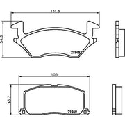 Mintex Front Brake Pad Set fits Toyota Starlet 1989-1996 1.0 1.3 1.5