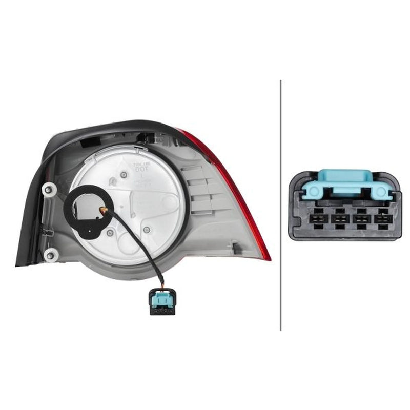 Hella Tail Light / Lamp LED Left fits VW Eos 2006-2015 1.4 1.6 2.0 3.2 3.6