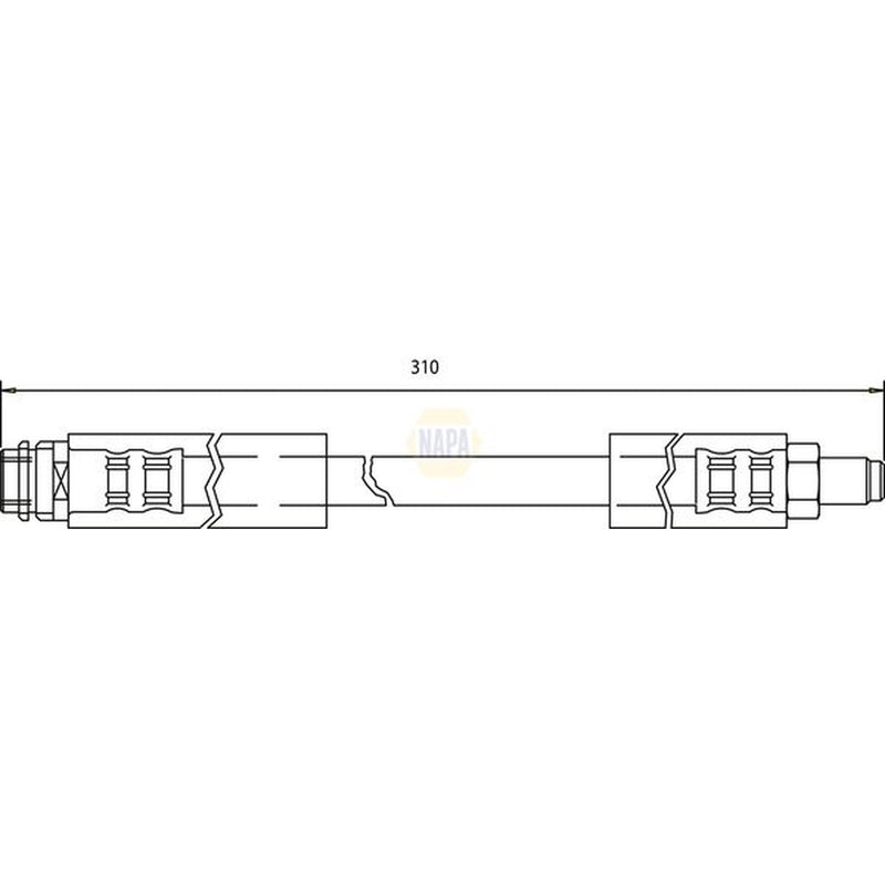 NAPA Brake Hydraulic Hose Line Front fits Mercedes-Benz A-Class 1997-2004