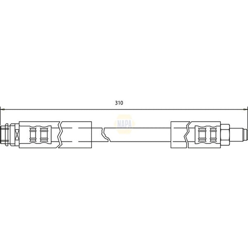 NAPA Brake Hydraulic Hose Line Front NBH1240