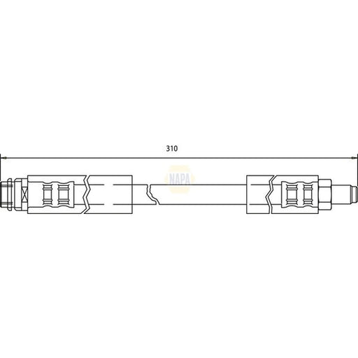 NAPA Brake Hydraulic Hose Line Front NBH1240