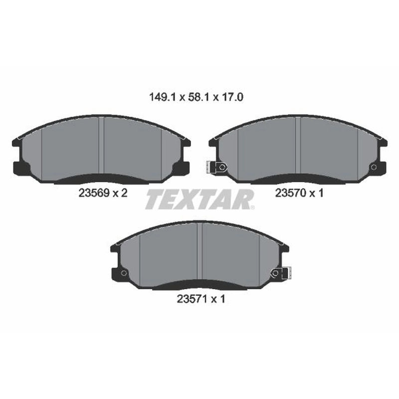 Textar Front Brake Pad Set 2356901