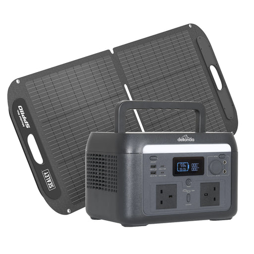 Dellonda Portable Power Station DL179 600W with 110W Solar Panel