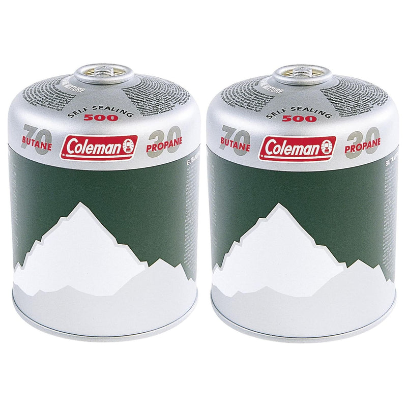 Coleman C500 Gas Cartridge Butane Propane Mix Self Sealing Screw Thread 2 Pack Coleman  - Dynamic Drive