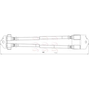 Apec Brake Hydraulic Hose Line Rear fits Ford Transit 2000-2006 2.3 2.4