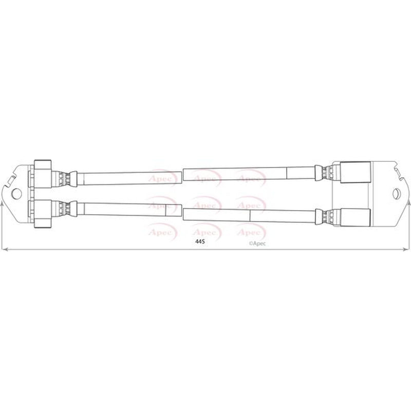 Apec Brake Hydraulic Hose Line Rear fits Ford Transit 2000-2006 2.3 2.4