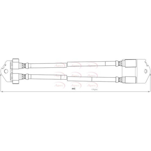 Apec Brake Hydraulic Hose Line Rear fits Ford Transit 2000-2006 2.3 2.4