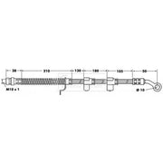 Borg & Beck Brake Hydraulic Hose Line Front Right BBH7456