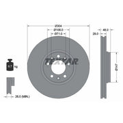 Textar 2 x Front Brake Discs 92157003-x2