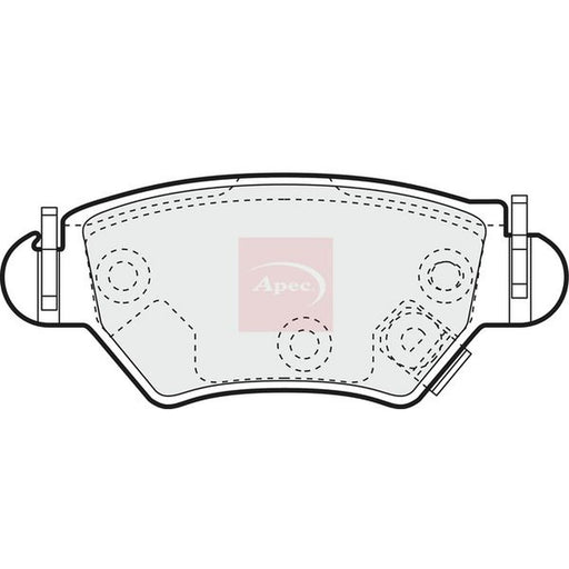 Apec Rear Brake Pad Set fits Opel Astra G 1998-2005 1.2 1.4 1.6 1.7 1.8 2.0